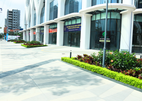 Gạch Terrazzo bắn nhám cao cấp Secoin tại Dự án Khu phức hợp Vương miện Kim cương, Hải Phòng